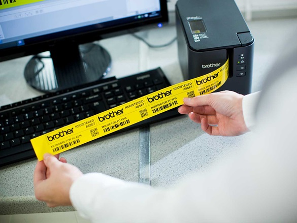Brother P-touch PT-P900W printing asset labels