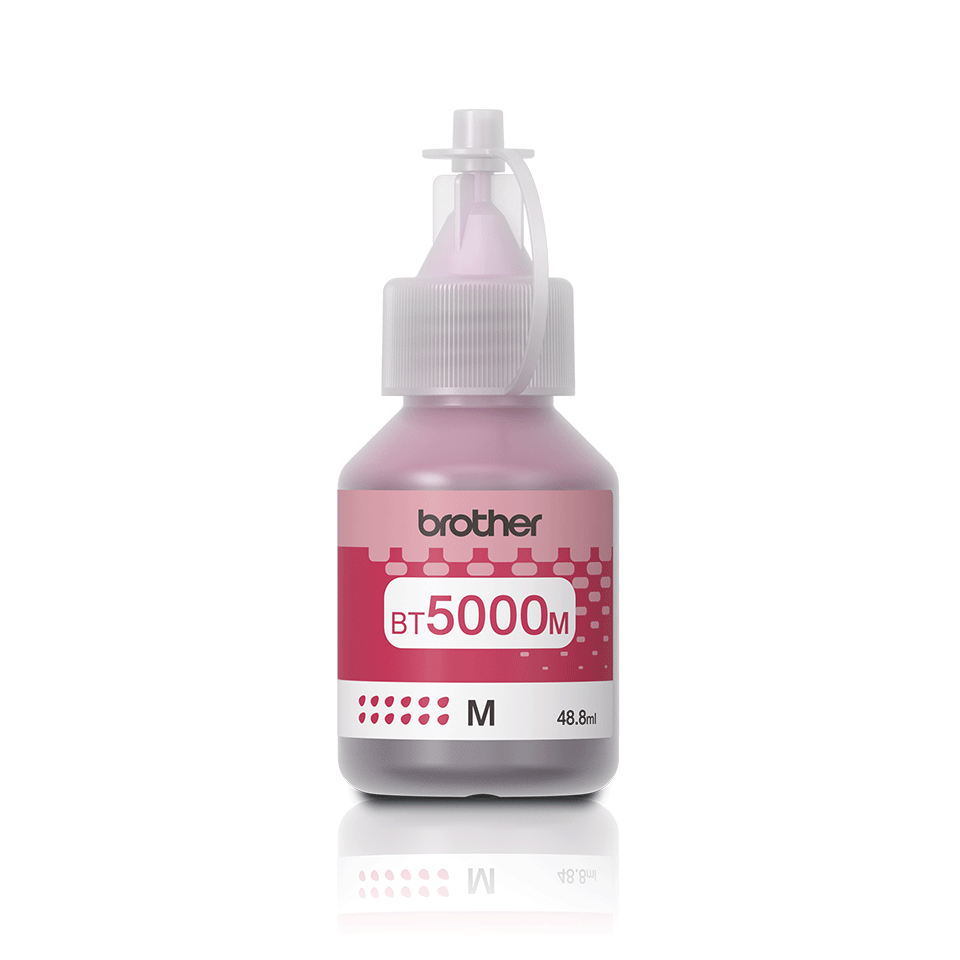 Оригинална бутилка с мастило Brother BT5000M - червено